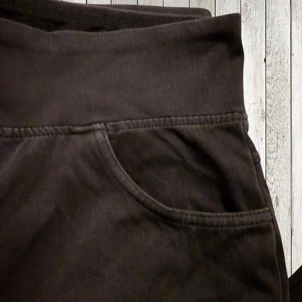 Black Bootcut Yoga Pants Women's High Rise Stretch Pocket Leggings Size M